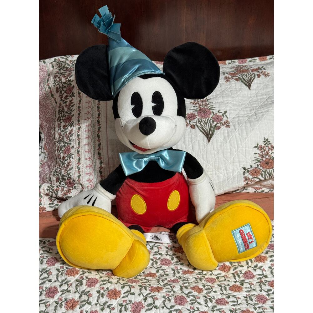 Disney World Parks 24" LET'S CELEBRATE Mickey Mouse Plush Toy Doll